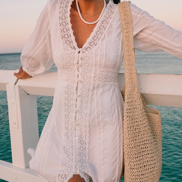 ARNHEM Poeme Sundress White Midi Dress - Picture 4 of 7